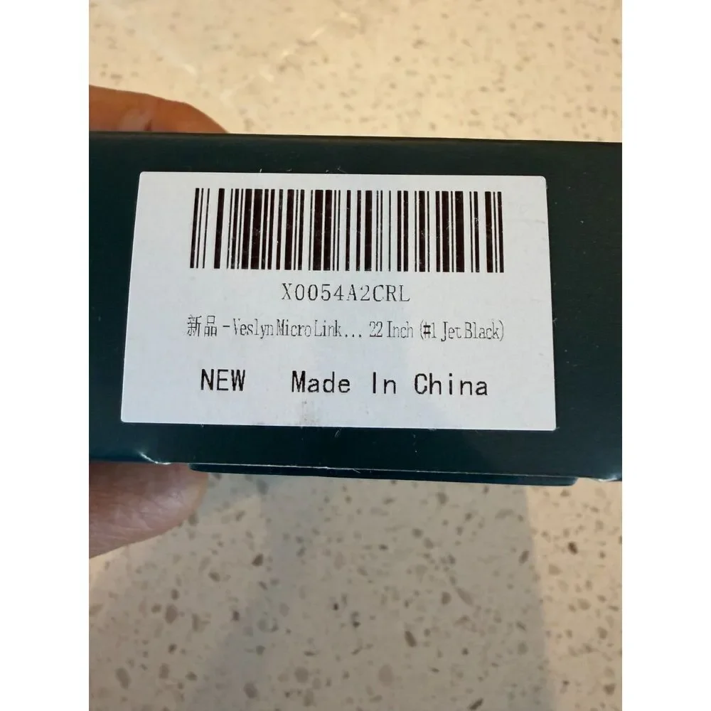 Micro Link Hair Extensions – 100% Remy Human Hair Jet Black 22